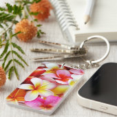 カスタマイズプルメリアのFrangipaniのハワイの花 キーホルダー (正面右)