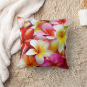 カスタマイズプルメリアのFrangipaniのハワイの花 クッション (ブランケット)