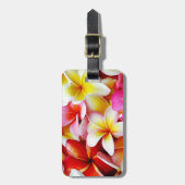 カスタマイズプルメリアのFrangipaniのハワイの花 ラゲッジタグ (正面縦)