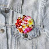 カスタマイズプルメリアのFrangipaniのハワイの花 缶バッジ (インサイチュ)