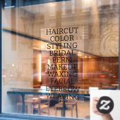 カスタマイズヘアサロンスパサービスの一覧 ウィンドウサイン (カフェ窓)