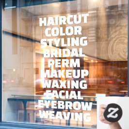 カスタマイズヘアサロンスパサービスの一覧 ウィンドウサイン