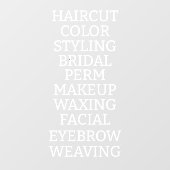 カスタマイズヘアサロン スパ サービス一覧 大規模 Wi ウィンドウサイン (シート)