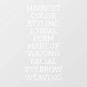 カスタマイズヘアサロン スパ サービス一覧 大規模 Wi ウィンドウサイン (シート)