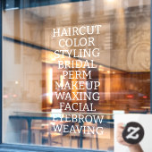 カスタマイズヘアサロン スパ サービス一覧 大規模 Wi ウィンドウサイン (カフェ窓)