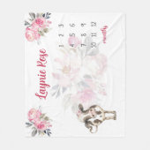 カスタマイズベビーブランケット、ベビー女子ベビー用毛布 フリースブランケット (正面)