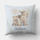 カスタマイズベビー名ボホベアディアー男女兼用 クッション (裏面)