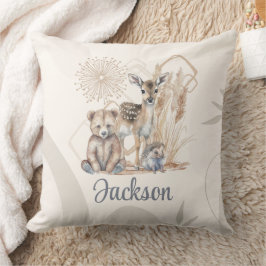 カスタマイズベビー名ボホベアディアー男女兼用 クッション