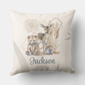 カスタマイズベビー名ボホベアディアー男女兼用 クッション (裏面)