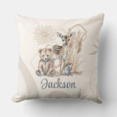 カスタマイズベビー名ボホベアディアー男女兼用 クッション (正面)