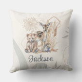 カスタマイズベビー名ボホベアディアー男女兼用 クッション (裏面)