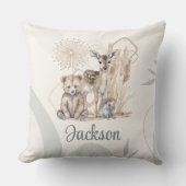 カスタマイズベビー名ボホベアディアー男女兼用 クッション (正面)