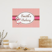 カスタマイズベーカリーサインアートプリント ポスター (キッチン)