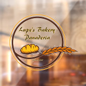 カスタマイズベーカリーショップパン粒フロント ウィンドウサイン (シート2)