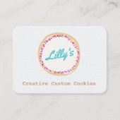 カスタマイズベーカリーパーソナライズされたCookieロゴ正方形 名刺 (正面)