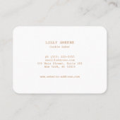 カスタマイズベーカリーパーソナライズされたCookieロゴ正方形 名刺 (裏面)