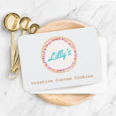 カスタマイズベーカリーパーソナライズされたCookieロゴ正方形 名刺