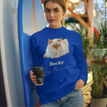カスタマイズペット追悼の引用写真ロイヤルブルーの猫好き