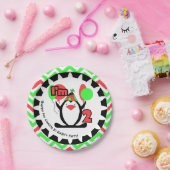 カスタマイズペンギンの第2誕生日の紙皿 ペーパープレート (パーティー)