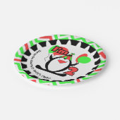 カスタマイズペンギンの第2誕生日の紙皿 ペーパープレート (アングル)