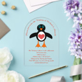 カスタマイズペンギンの結婚式 アクリル招待状 (インサイチュ (ウェディング))