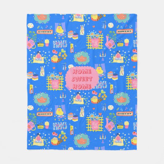 カスタマイズホームスイートホーム フリースブランケット (正面)