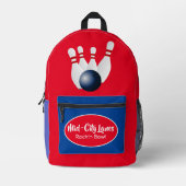 カスタマイズボーリングシューズバッグリュック プリントバックパック (正面)