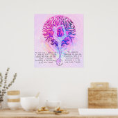 カスタマイズポスター – ピンクヨガ陰陽 ポスター (キッチン)