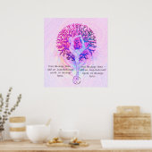 カスタマイズポスター – ピンクヨガ陰陽 ポスター (キッチン)