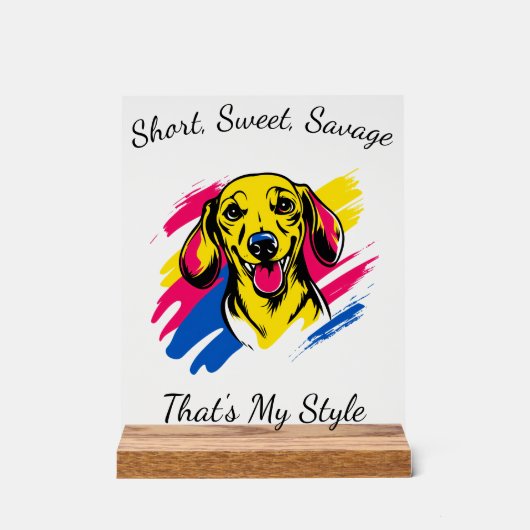 カスタマイズポップ・アートの可能なアートダシュントデザイン アクリルサイン (正面)