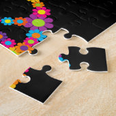 カスタマイズポップ・アートの可能なフラワーパワーの平和 ジグソーパズル (側面)