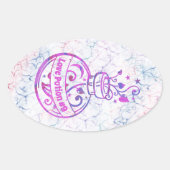 カスタマイズポーションボトルオーバルステッカー 楕円形シール (正面)