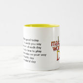 カスタマイズマグの二つのイメージのテンプレート- ツートーンマグカップ (中央)