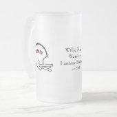 カスタマイズマグ- フロストグラスビールジョッキ (正面左)