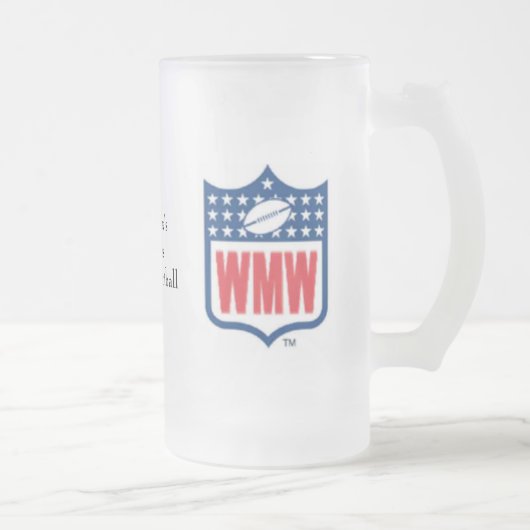 カスタマイズマグ- フロストグラスビールジョッキ (右)