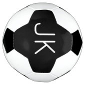 カスタマイズミニマルイニシャル名 サッカーボール (回転)