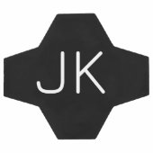 カスタマイズミニマルイニシャル名 サッカーボール (フラット)