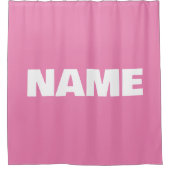 カスタマイズミニマルイニシャル名 シャワーカーテン (正面)