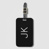 カスタマイズミニマルイニシャル名 ラゲッジタグ (正面縦)