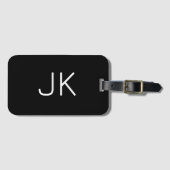 カスタマイズミニマルイニシャル名 ラゲッジタグ (正面横)