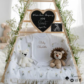 カスタマイズミニマル可能な白妊娠の発表 招待状