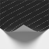 カスタマイズミニマル可能な黒おめでとう ラッピングペーパー (角)