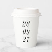 カスタマイズミニマル結婚ブライダル婚約 紙コップ (裏面)