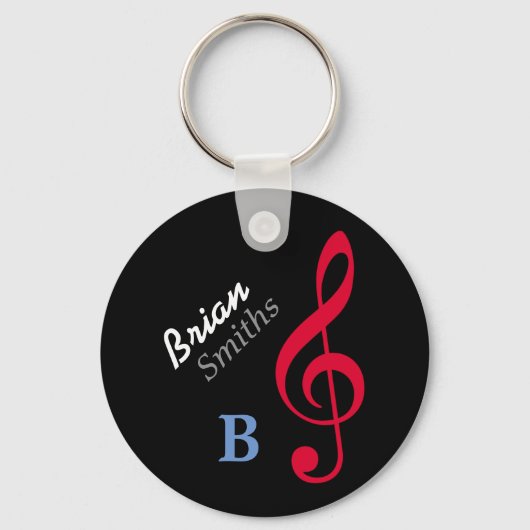 カスタマイズミュージシャンクレフ、 音符記号 キーホルダー (正面)