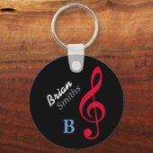 カスタマイズミュージシャンクレフ、 音符記号 キーホルダー (正面)