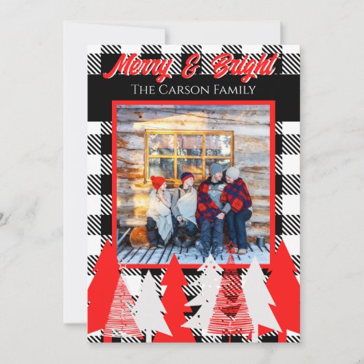 カスタマイズメリー可能で明るいクリスマスの挨拶 案内状 (正面)