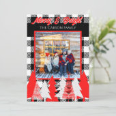 カスタマイズメリー可能で明るいクリスマスの挨拶 案内状 (スタンド正面)