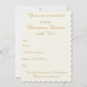 カスタマイズメリー可能で明るいクリスマスディナー 招待状 (裏面)
