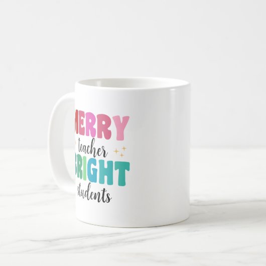 カスタマイズメリー可能な先生ブライト学生休日 コーヒーマグカップ (正面左)