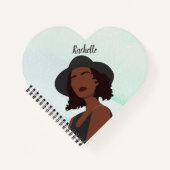 カスタマイズメロン・アフリカン・クイーンノートブック ノートブック (正面)